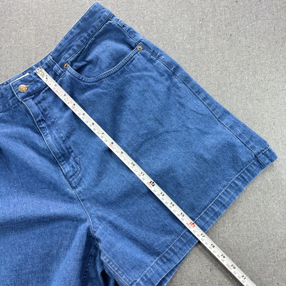 Talbots Vintage High Rise Blue Denim Shorts Size 18 Coastal Grandma - Picture 8 of 8